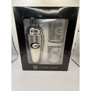 UGA Bulldogs Cocktail Shaker And Glass Set, The Memory Company